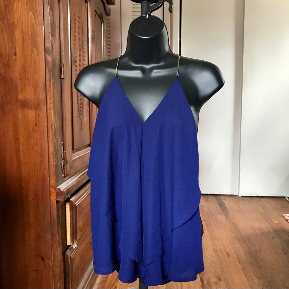 ❌❌SOLD❌❌Navy Blue Chain Blouse